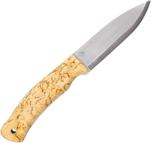 Casstrom No 10 Forest Fixed Knife Curly Birch Satin Scandi Sleipner Steel W/Sheath