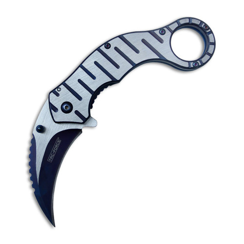 Tac-Force Karambit Blue Stripe Spring-Assisted Knife