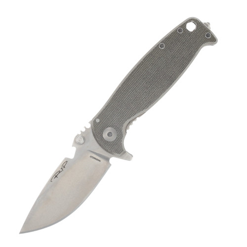 DPX Gear Hest 4.0 Framelock Folder Green Canvas Micarta Stonewash Magnacut Blade DPXHSF402