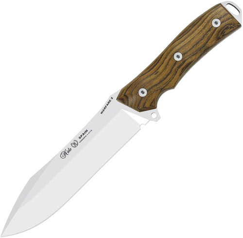 Nieto Warfare 2 Fixed Bocote Wood Handle Satin 1.4116 Stainless Blade W/Sheath NIE192B