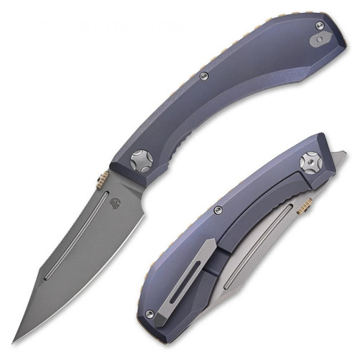 North Mountain Blade Redeemer Framelock Folder TI Purple W/Bronze Accent M390