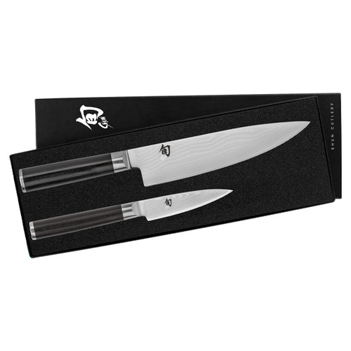 Shun Classic 2pc Starter Set | VG-MAX 8in Chef and 6in Utility Knives