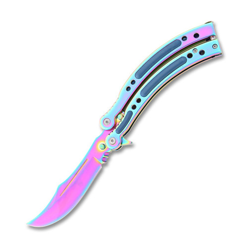 Butterfly Knife Rainbow Upswept Blade NTPBF5