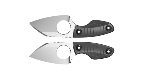 Kizer Nightjar Fixed Blade Knife Stonewash AUS-10/Gray Aluminum 1114A2