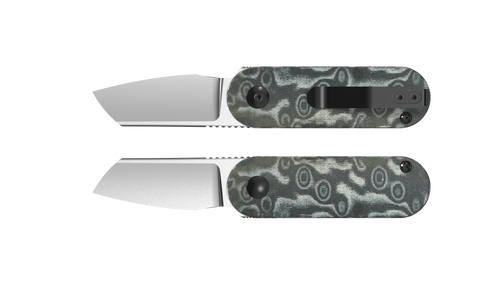 Kizer Mini Bay Slip Joint Folding Knife Satin 14C28N/Gray Vortex Micarta V2583A6