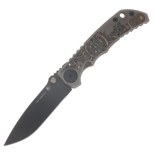 Spartan Harsey Folder Aztec Inspired Titanium CPM MagnaCut Spear Point SF5AZTC