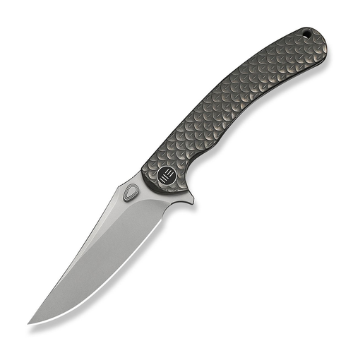 WE Knife Co Dracarys Limited Edition Framelock Folding Knife Stonewash M390/Gray Titanium WE25061B-1