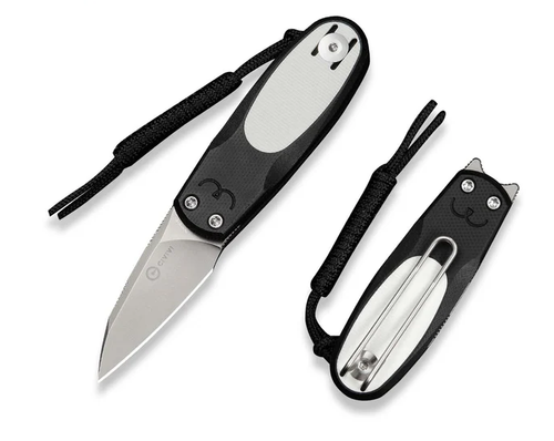 CIVIVI Purr Slipjoint Folding Knife Stonewash Nitro V/Black and White G-10 C25054-2