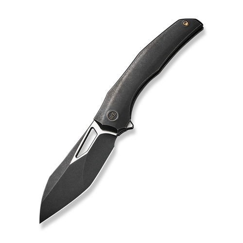 We Knife Co. Ignio Mystery Box Framelock Folding Knife Black Stonewash/Black Titanium WE22042B-1 MB