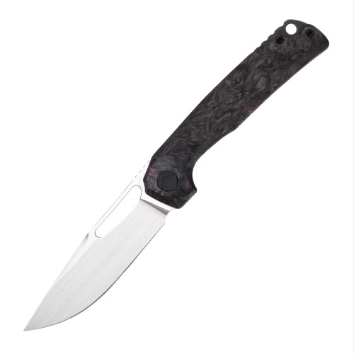 Ferramonster Ferrox Folder Hand Rubbed Satin M390 Blade Dark Matter Purple FatCabon Fiber-TI Handle FM23006 - E