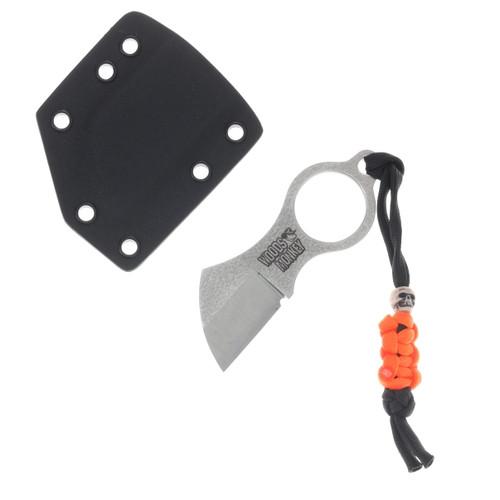 Woods Monkey Batwing Fixed Blade Magnacut Neck Knife with Black Kydex Sheath BATWINGB