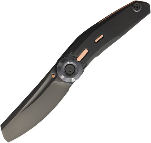 Reate VK-CLU Folder Frosted Satin W/Blk DLC Elmax Blade TI Blk DLC