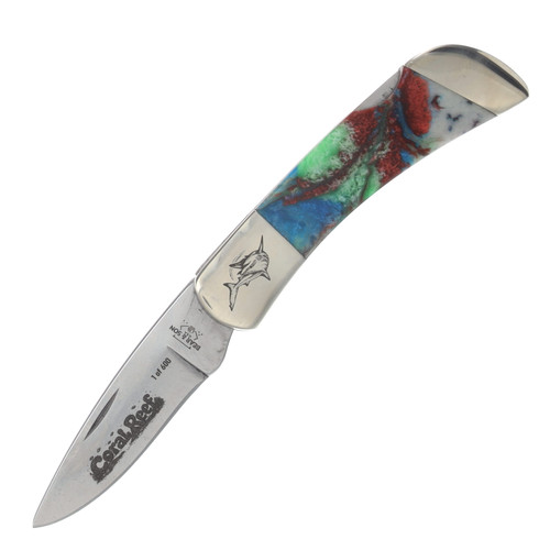 Bear & Son Coral Reef UV Reflective/Glow In The Dark 3.5" Lockback BR961CR