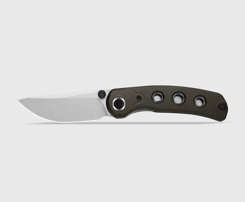 Kizer Pioneer Folder Brown Richlite Handle Stonewashed and Blasted 14C28N Blade ZX-FK03M3