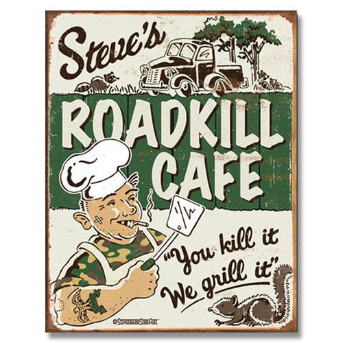 Roadkill Cafe Tin Sign