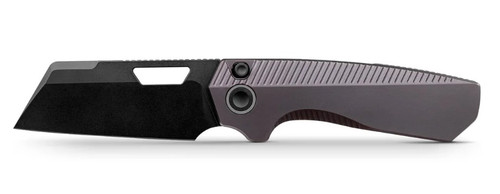 Vosteed Nip-L Folding Knife Black Stonewash Elmax Blade Dark Reddish Purple TI Handle A4204