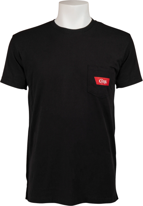 Case XX Black with Red Chisel Case XX Logo Front Pocket Artwork XL Unisex Tee CA52583