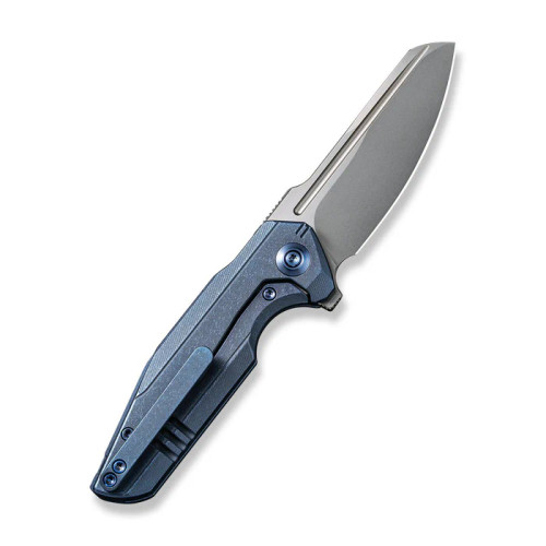WE Knife Co Star Hawk Folding Knife Blue Titanium Handle Bead Blasted 20CV Blade
