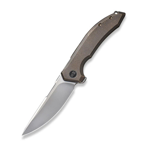 WE Knife Co Quixotic Folding Knife Bronze Titanium Handle Bead Blasted 20CV Blade