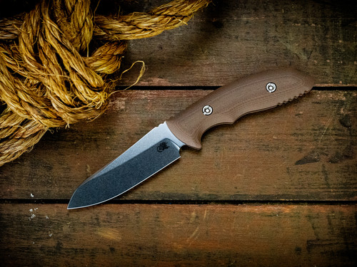 Hinderer Flashpoint Fixed Knife STNWSH Magnacut Sheepsfoot Blade FDE G10 Handle
