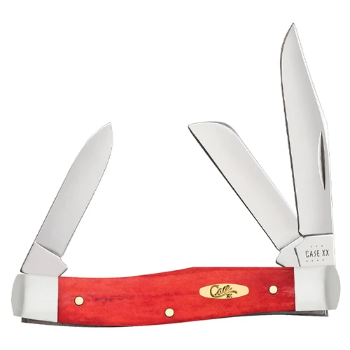 Case XX Dark Red Smooth Bone Pinched Bolsters Medium Stockman Folding Knife CA10762
