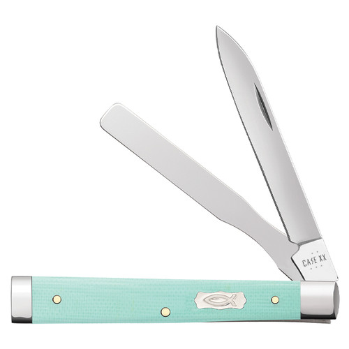 Case Baby Doc Seafoam Green G-10 2-7/8” Closed CA18108