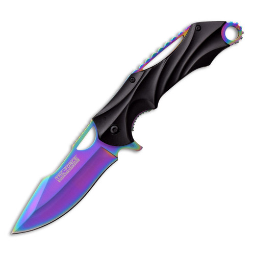 Tac-Force Ballistic Assisted Rainbow Folding Knife