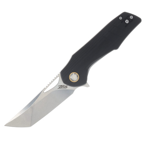 Grissom Knife and Tool Baby Zeus Linerlock Folding Knife Stonewash/Black G-10 GKTBZ-BG10-SW