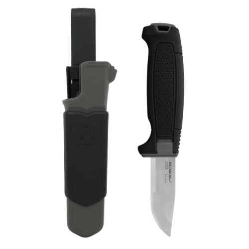 Morakniv Amberg Fixed Blade Compact Stainless Steel Black Skies TPE Handle
