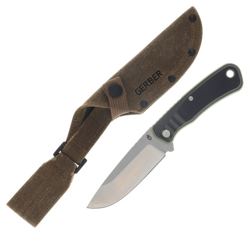 Gerber Downwind Drop Point Fixed Blade Green G3931