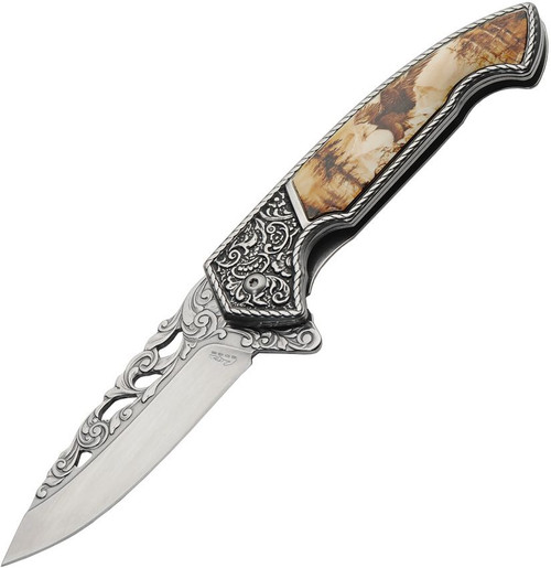 Fancy Eagle Heavy-Duty Framelock Folder with Gift Box (Satin)