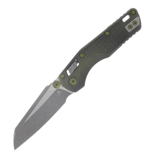 Microtech MSI Mini Crossbar Lock Folding Knife Apocalyptic S/E Distressed Frag Patterned Grenade Green MT210M10FRDGGU25