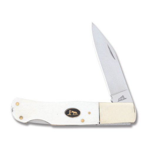 Frost Black Hills Steel Smooth Bone Lockback Fixed blade Knife FRBKH796SB