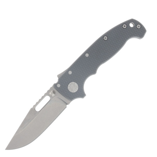 Demko Knives AD20 Slim Folding Knife Magnacut Clip Point - Gray G10 AD20SLIM-MC-CLIP-G10-GRAY