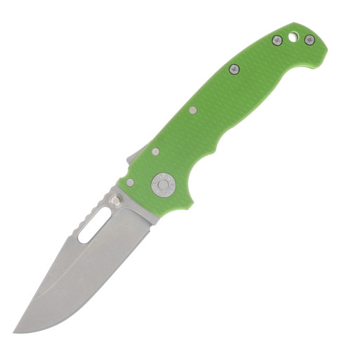Demko Knives AD20 Slim Folding Knife Magnacut Clip Point - Neon Green G10 AD20SLIM-MC-CLIP-G10-NEONGREEN