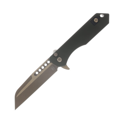 Heretic Jinn Manual Folding Knife Bronze Magnacut Blade OD Green Chassis H231-7A-GRN