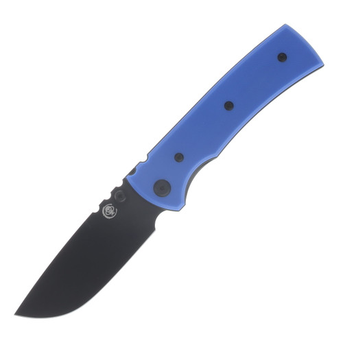 Chaves Redencion 229 Blue Label Linerlock Folding Knife PVD Drop Point/Blue G-10 CK-1A2-1C2A-4C1-5F