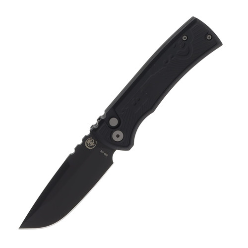 Chaves x ProTech Redencion Automatic Knife PVD Drop Point/Key-Milled Black Aluminum CK-1A10-1G3F-2D1