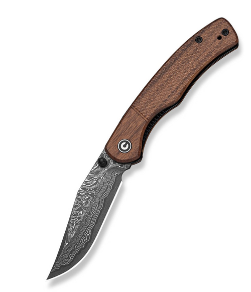 CIVIVI Clingman Milled Guibourtia Wood Handle Damascus Blade C23065B-DS1