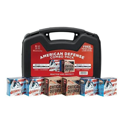 Hornady American Defense Ammo Combo Pack .380 Auto 90 Grain XTP/FTX 120-Rd 90103