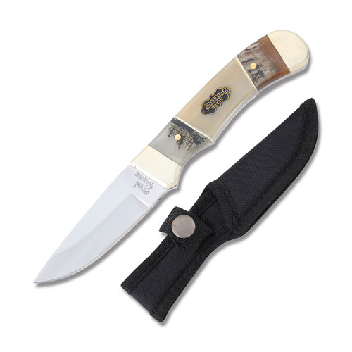 Frost Steel Warrior Hunter Ram Fixed Blade and Ox Horn FRSW101ROR