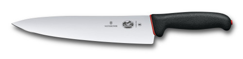 Victorinox Fibrox Pro Chef's Knife 10in Blade Black-Red Blister Dual Grip Handle 5.2003.25DB