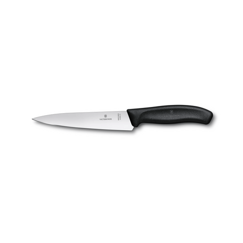 Victorinox Swiss Classic Chef's Knife 6in Straight Blade Black TPE Handle