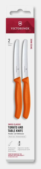 Victorinox Swiss Classic Tomatoe and Table Knife Set 2pc Orange 6.7839.2C1