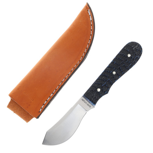 Clyde Cutlery Co. Caper Blue Jigged Bone Fixed Blade W/Sheath CLYDE-BJB