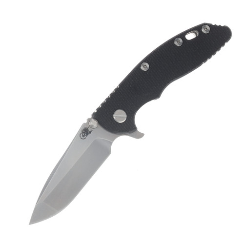 Hinderer XM-18 3.25 Flipper Folding Knife Magnacut Spanto/Black G-10 and Stonewash Working Finish Titanium KXM325SPANFWFSWBK