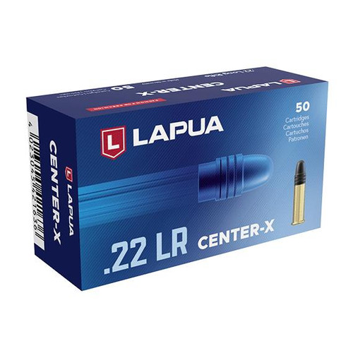 Lapua Center-X Rimfire Ammunition .22 LR LRN 40gr 50Rd Box