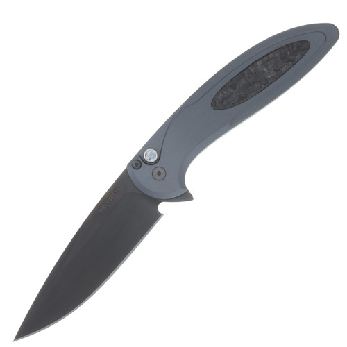 ProTech SMKW Exclusive Cambria Folding Knife Smoky Grey DLC Magnacut/Smoky Grey Aluminum TechnoCarbo Black Inlay CF2103-LTD TC SMKW