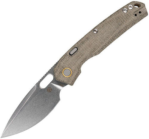 Vosteed Psyop Top Linerlock Folding Knife (SW Elmax Green Micarta)
