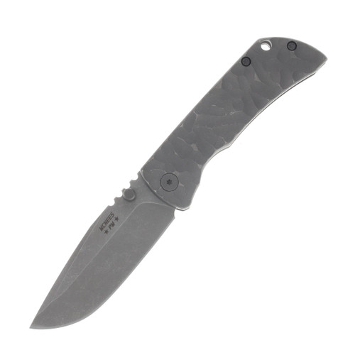 McNees PM Mac 2 3" Blade Stonewash Drop Point Magnacut Stonewash Atomic Rock with Stonewash Hardware MCN3DPSWATRK